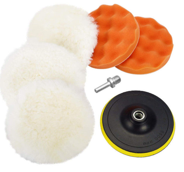 7pcs 150mm Drill Buffing Polishing Pads Set Wheel Foam Microfiber